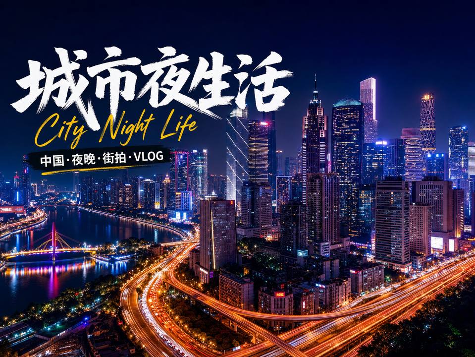 91城市夜景短视频霓虹都市